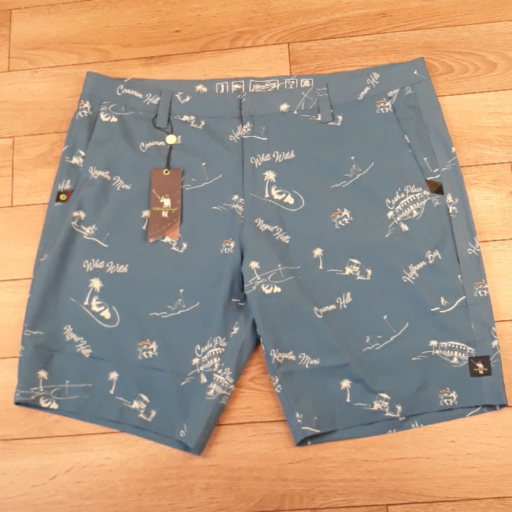 WILLIAM MURRAY Golf Water Hazard Dark Blue Jamaica Courses Sz‎ 40 Shorts NEW